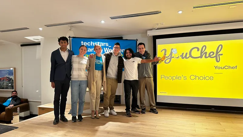 YouChef team members receiving People's Choice Award